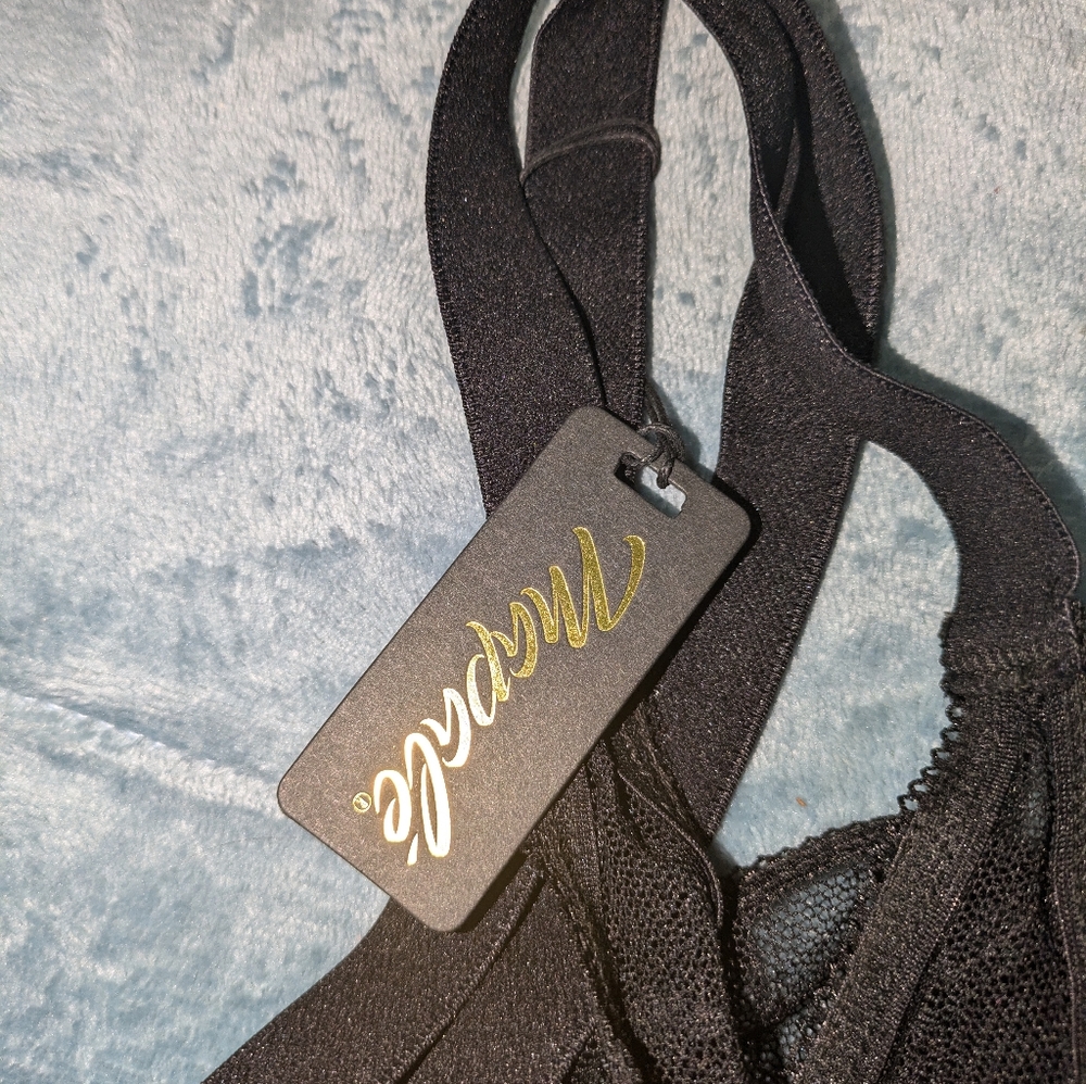 New with Tags Mapale Black Bodysuit